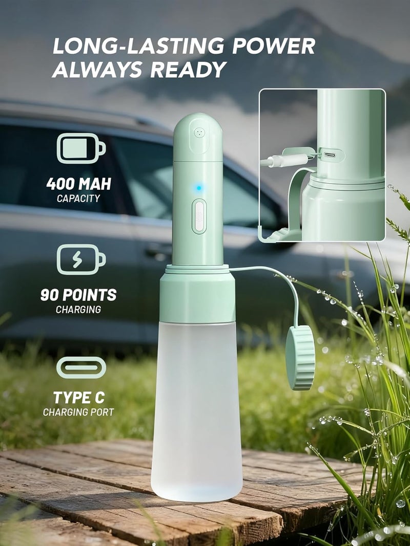 VMASSTONE Electric Portable Bidet Sprayer Bottle Handheld for Women & Men, Travel Bidet Portable for Travel, Personal High Pressure Hygiene for Backpacking & Camping ( EPB-001 Mint Green) - Image 4